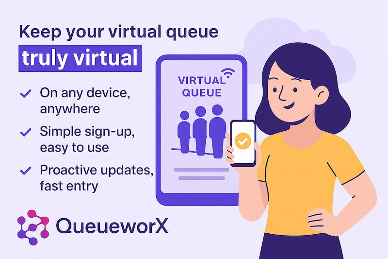 Virtual queue for service portals